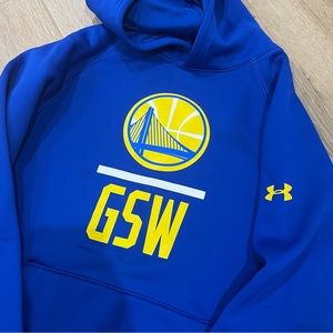 Under Armour Youth Golden State Warriors GSW Pullover Hoodie Royal Blue